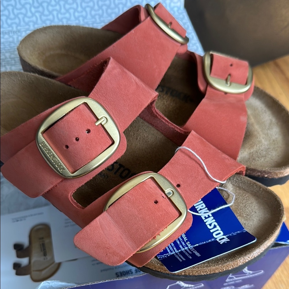 Birkenstock Arizona Big Buckle Mars Red Size 6-6.5